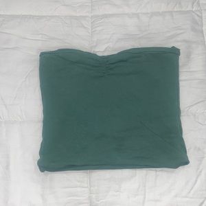 Top shop green strapless top